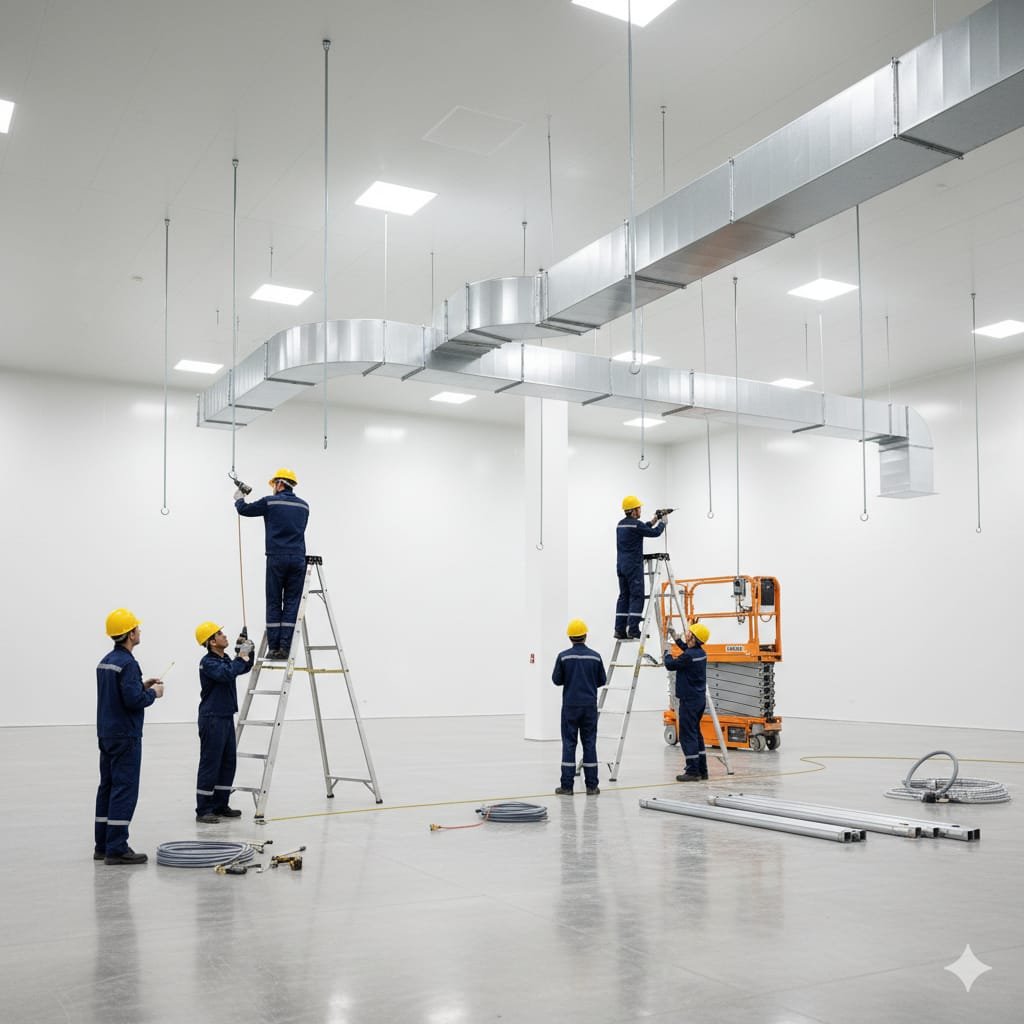 langkah langkah pemasangan ducting yang efisien