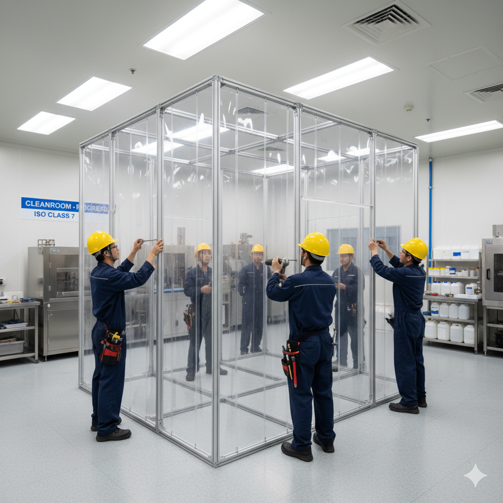 Jasa Pembuatan Softwall Cleanroom Profesional untuk Industri & Laboratorium