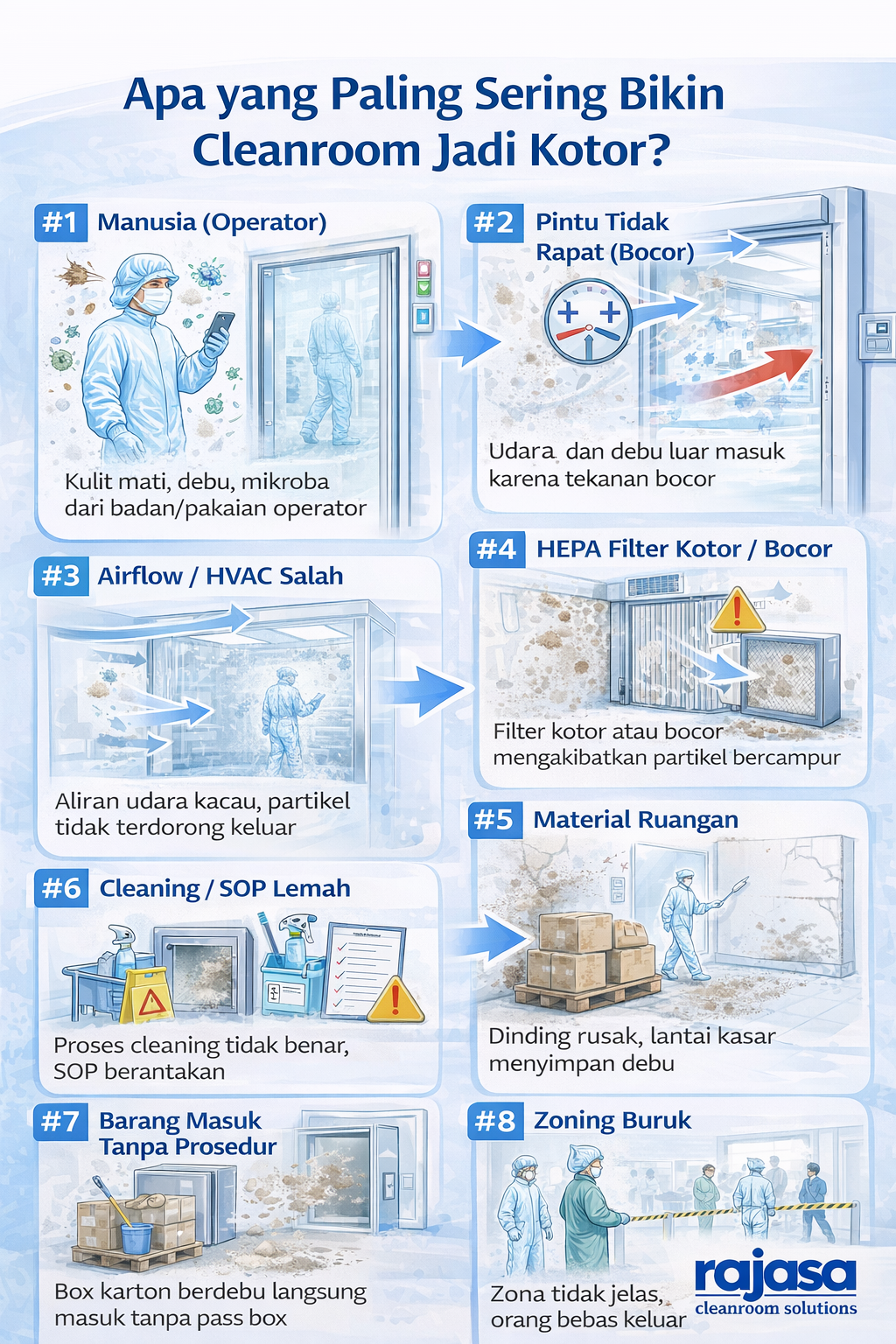 Apa yang paling sering bikin cleanroom jadi kotor?