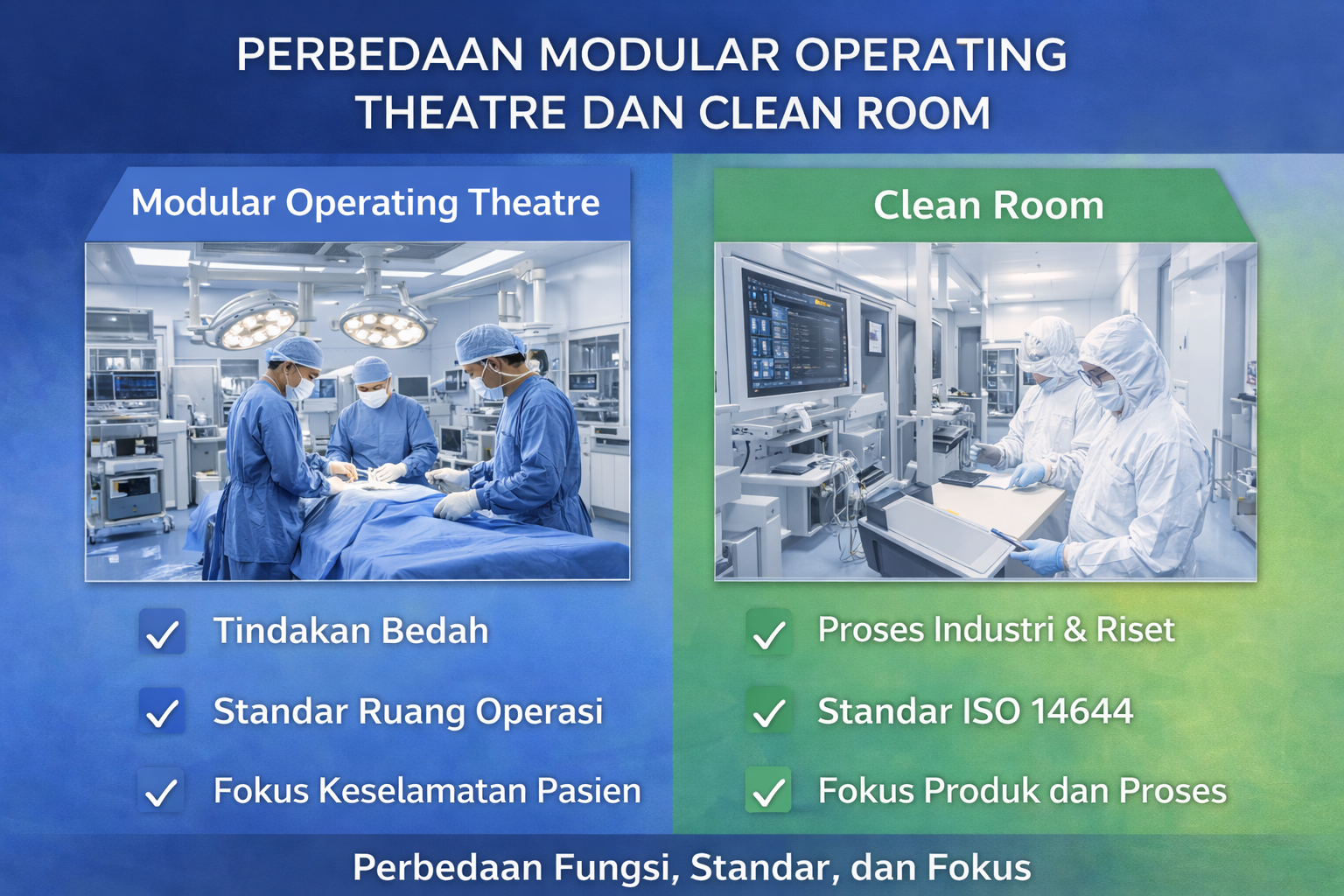 Perbedaan Modular Operating Theatre dan Clean Room