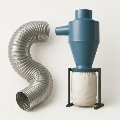 Ducting dan Dust Collector untuk sistem ventilasi industri