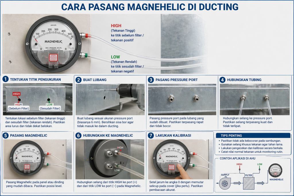 Cara Pasang Magnehelic di Ducting: Panduan Lengkap dan Praktis