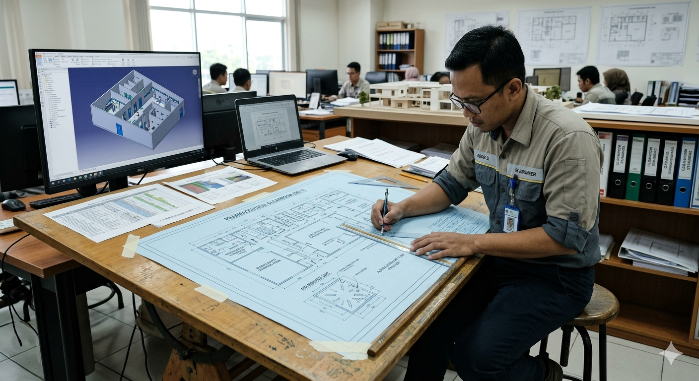 Desain Cleanroom Pharmaceutical dengan Air Shower