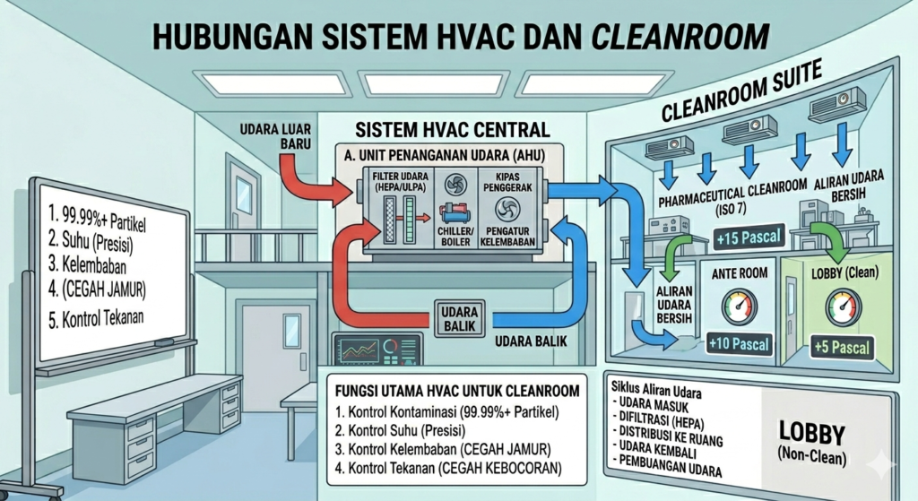 Hubungan HVAC dan Cleanroom: Sistem Kunci untuk Kontrol Lingkungan Steril