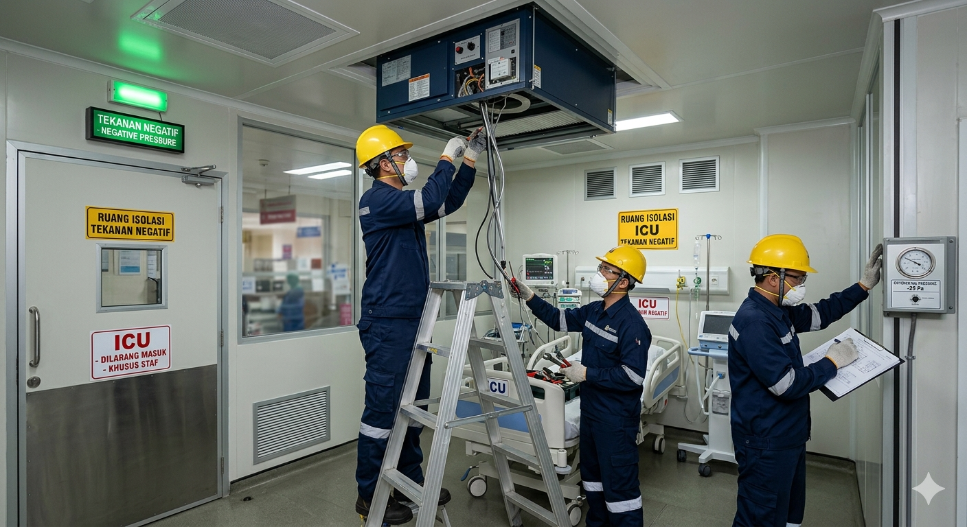 Jasa Perbaikan Ruang Isolasi ICU Tekanan Negatif