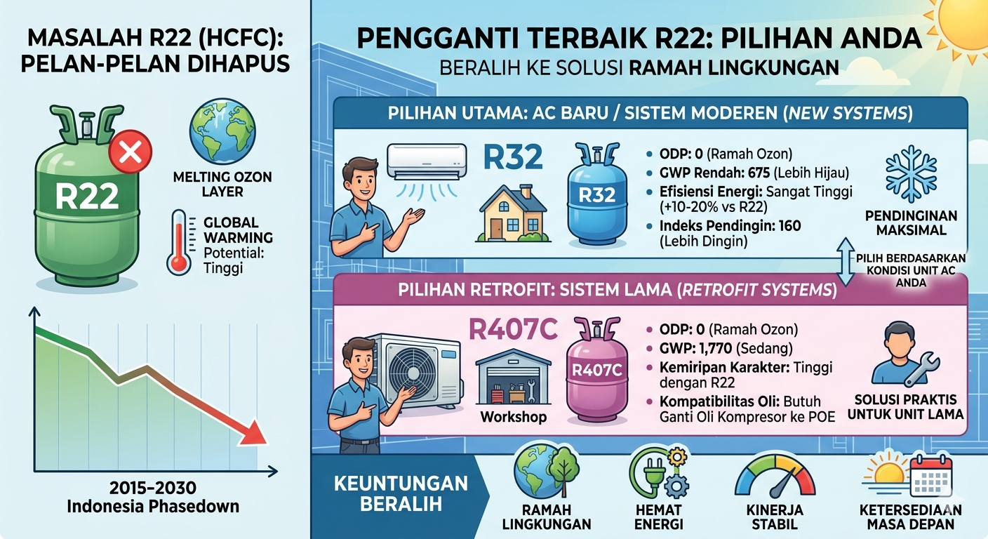 Pengganti Freon R22 Terbaik
