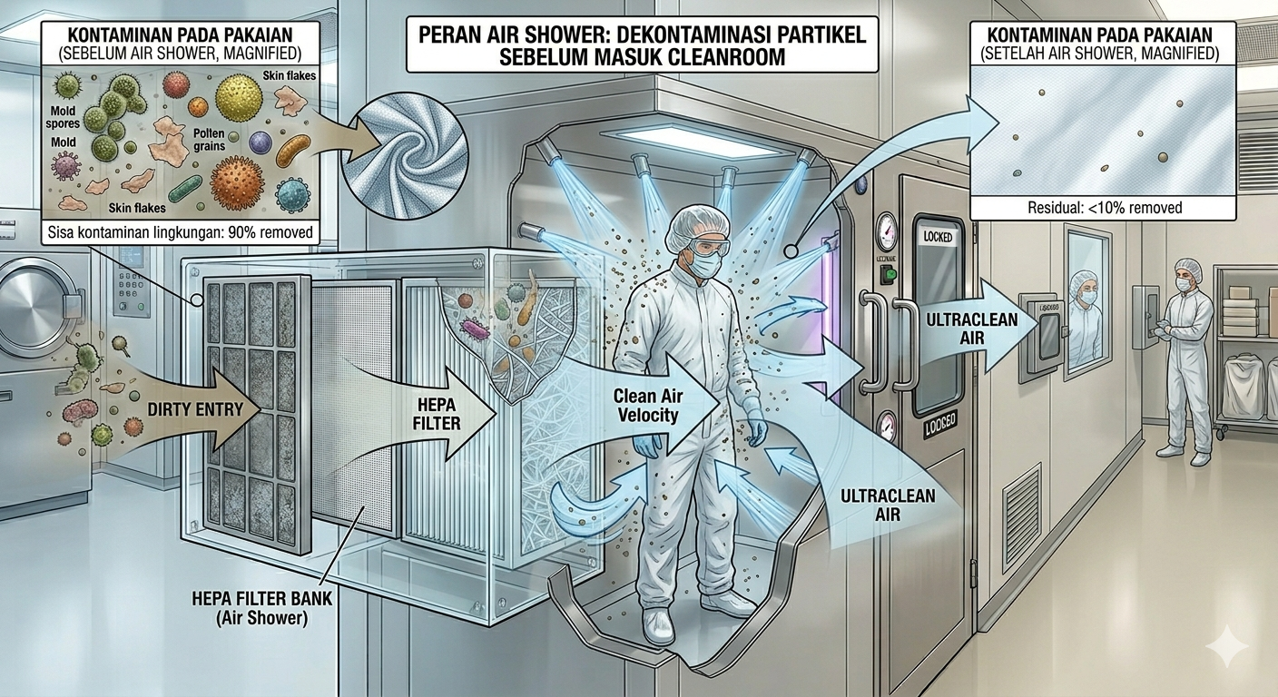 Peran Air Shower dalam Cleanroom