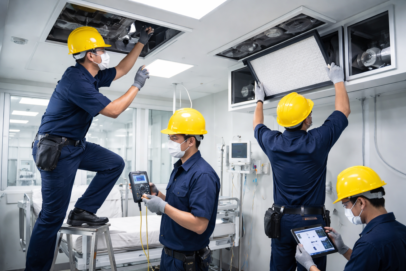 Perbaikan Sistem Tekanan Udara Ruang Isolasi