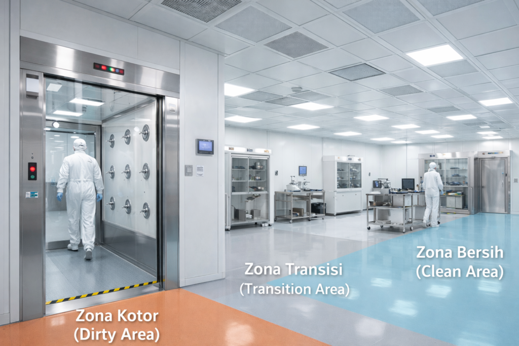 Sistem Zoning Cleanroom dengan Air Shower: Strategi Efektif Kontrol Kontaminasi
