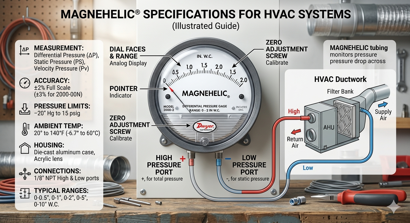 Spesifikasi Magnehelic untuk HVAC