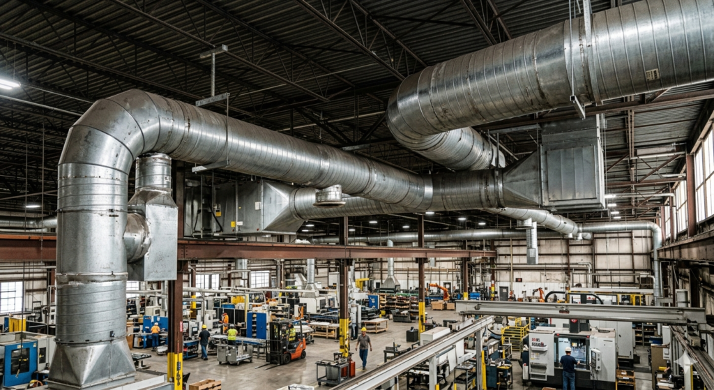 Jasa Ducting HVAC untuk Pabrik Manufaktur: Solusi Sirkulasi Udara Efisien dan Standar Industri