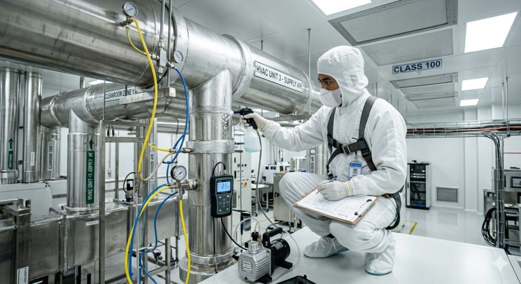 Jasa Uji Kebocoran Ducting Cleanroom: Menjamin Kualitas Udara dan Standar Sterilisasi